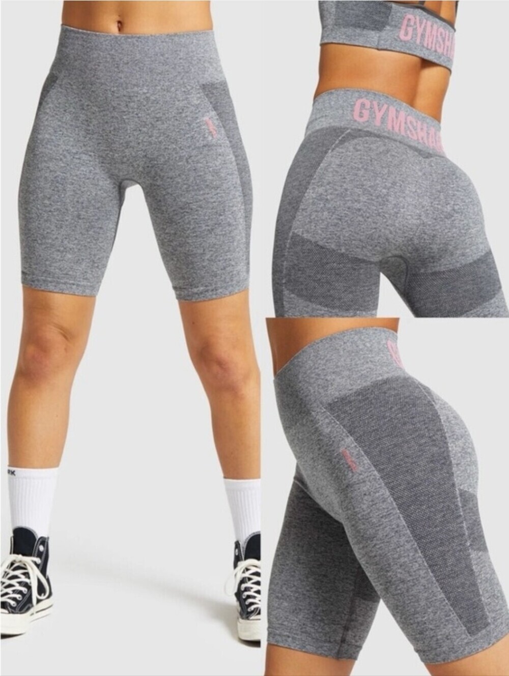 Gymshark Flex Cycling Shorts in charcoal marl M